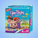 Yoo Baby Jumbo Packaging (4) Large 9-14kg 80 Pieces