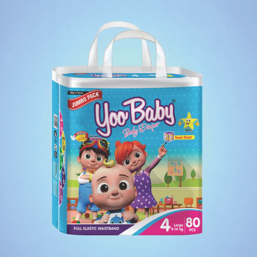 Yoo Baby Jumbo Packaging (4) Large 9-14kg 80 Pieces