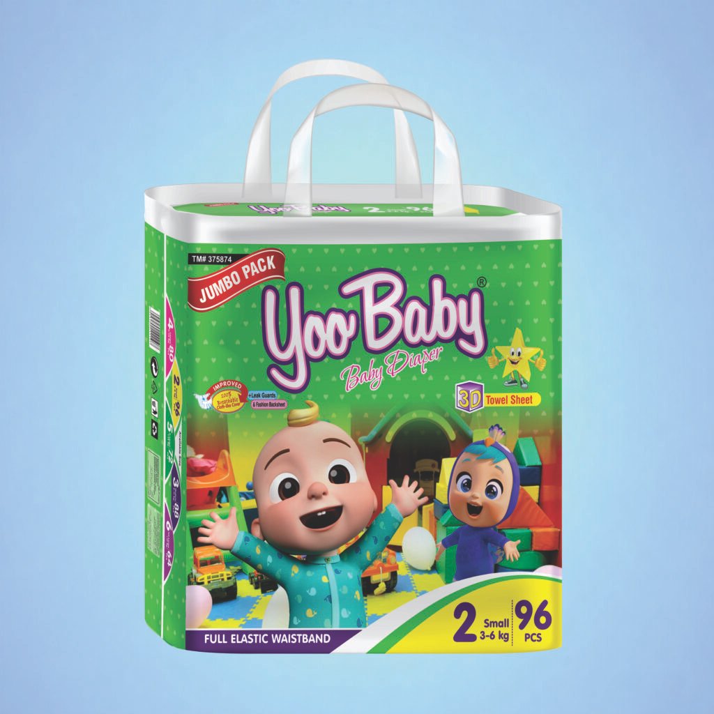 Yoo Baby Jumbo Packaging (2) Small 3-6kg 96 Pieces