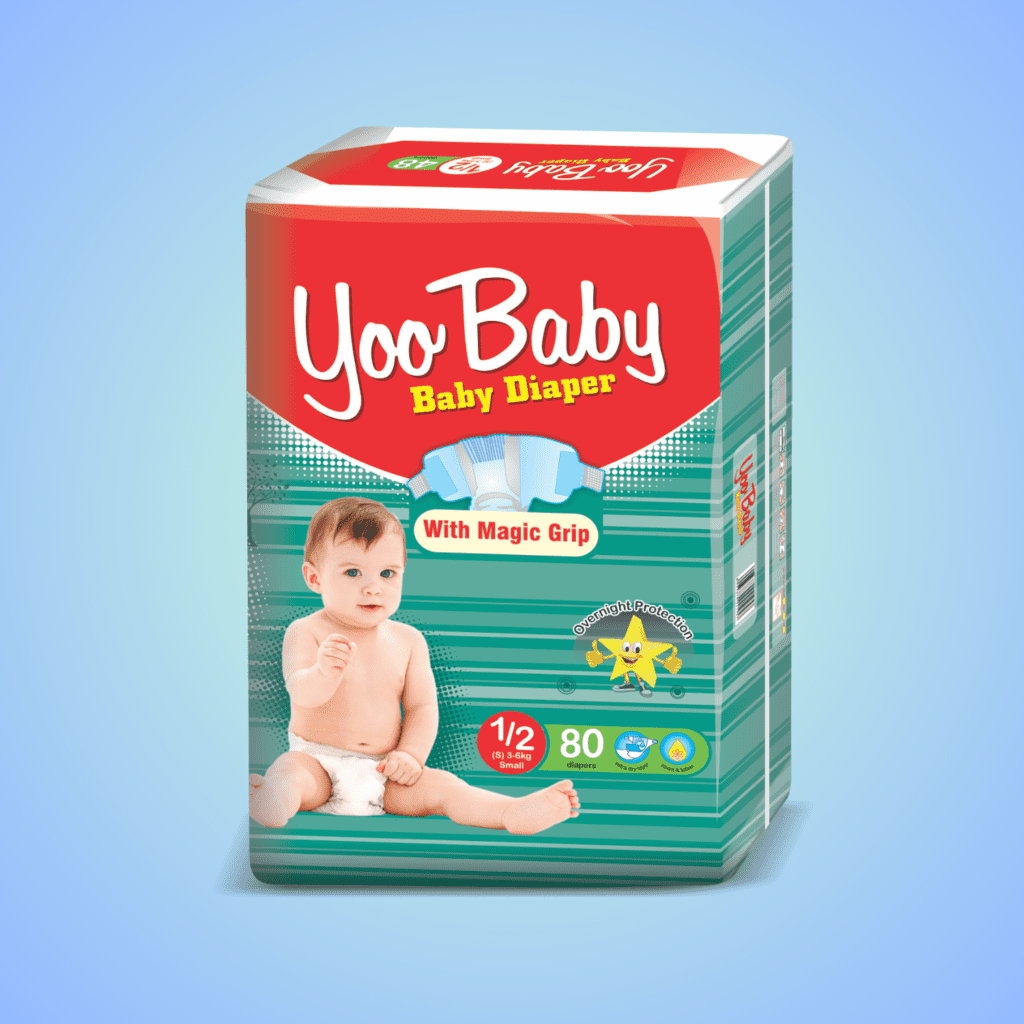 Yoo Baby Mega Packaging (1-2) Small 3-6kg 80 Pieces