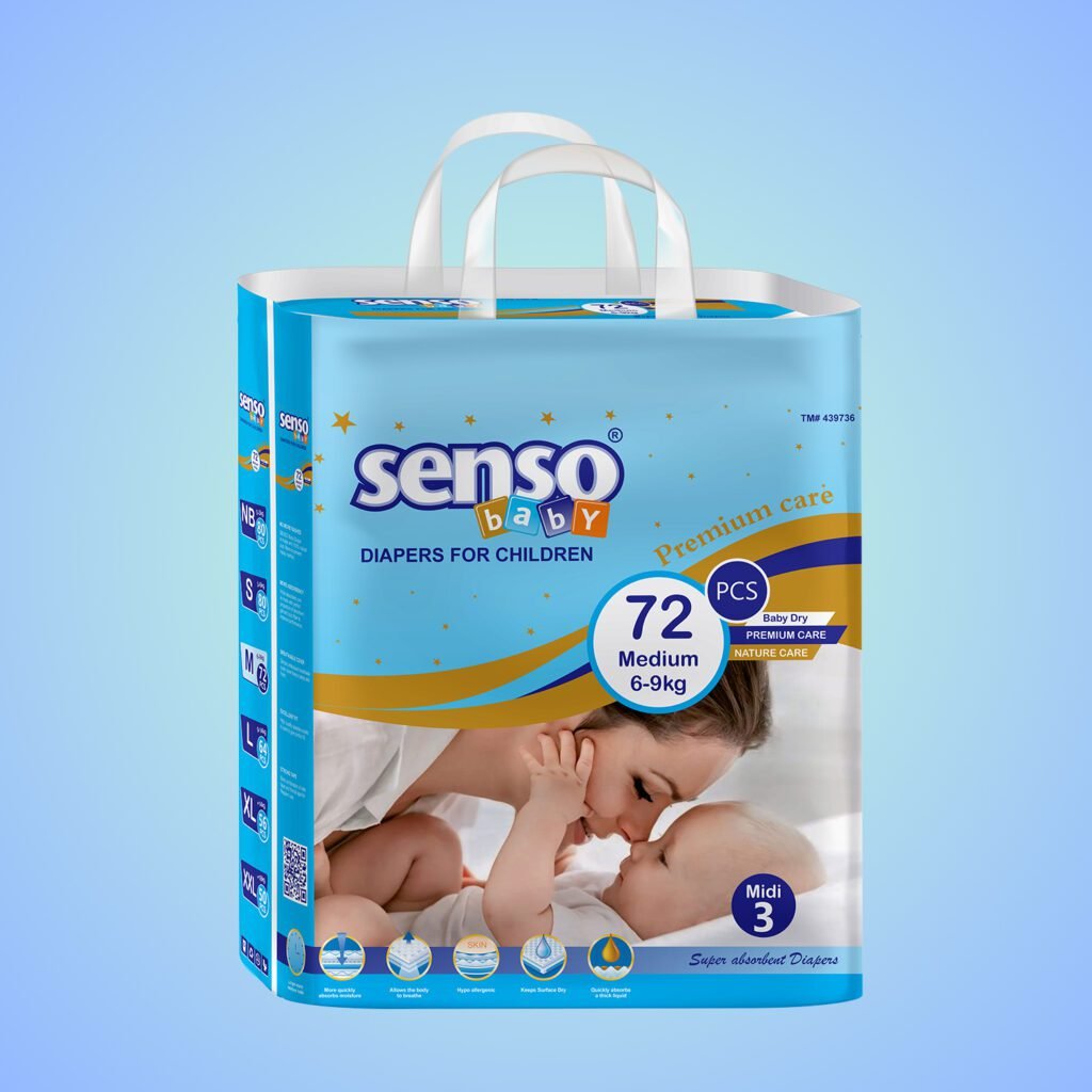 Senso Baby Mega Packaging (3) Medium 6-9kg 72 Pieces