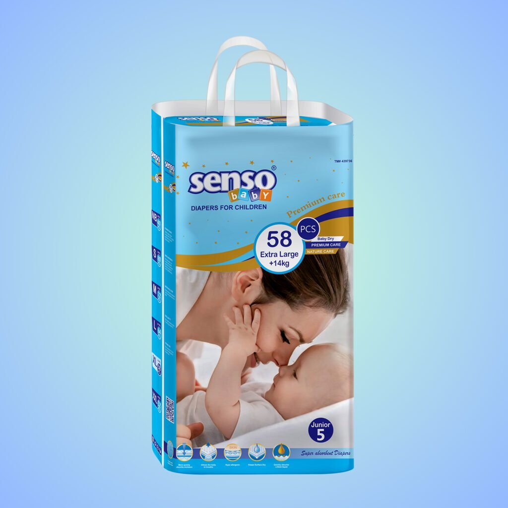 Senso Baby Mega Packaging (5) Extra Large 14kg+ 58 Pieces