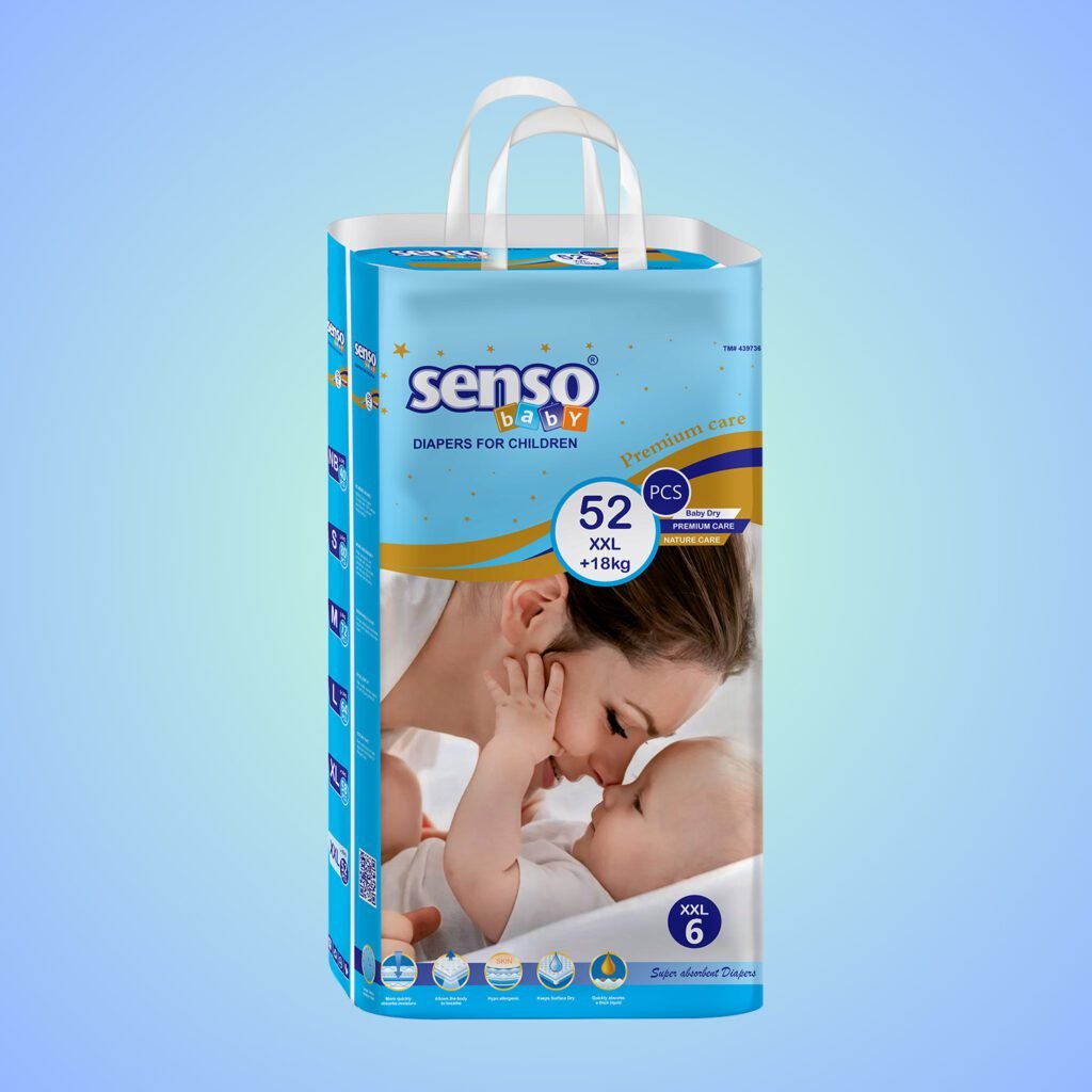 Senso Baby Mega Packaging (6) Double XL 18kg+ 52 Pieces