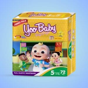 Yoo Baby Jumbo Packaging (5) Extra Large 14kg+ 72 Pieces